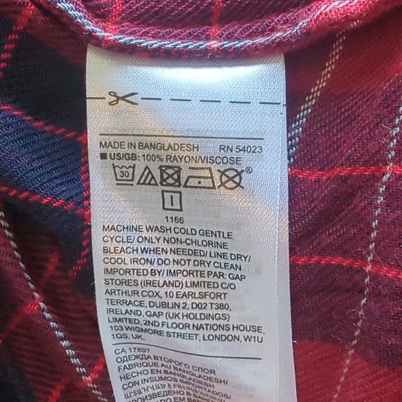 NEW BANANA REPUBLIC DILLON CLASSIC FIR PLAID BUTTON UP FLANNEL SMALL - Picture 15 of 15